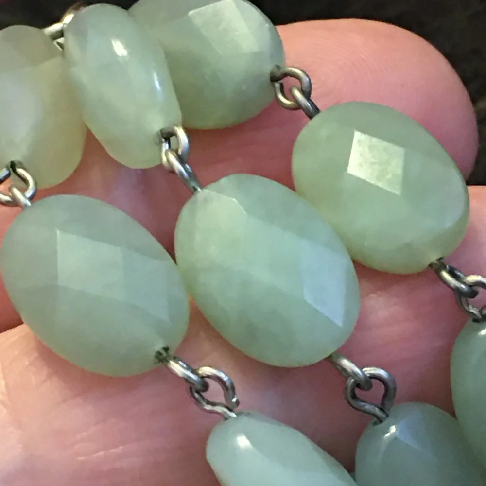 David Aubrey 3 strand green aventurine bracelet